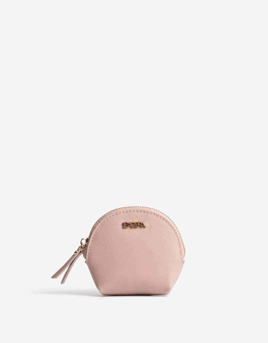 Monedero Con Cierre Cremallera - Rosa Piel 