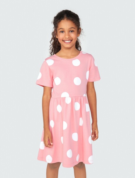 VESTIDO INFANTIL ESTAMPADO ROSA