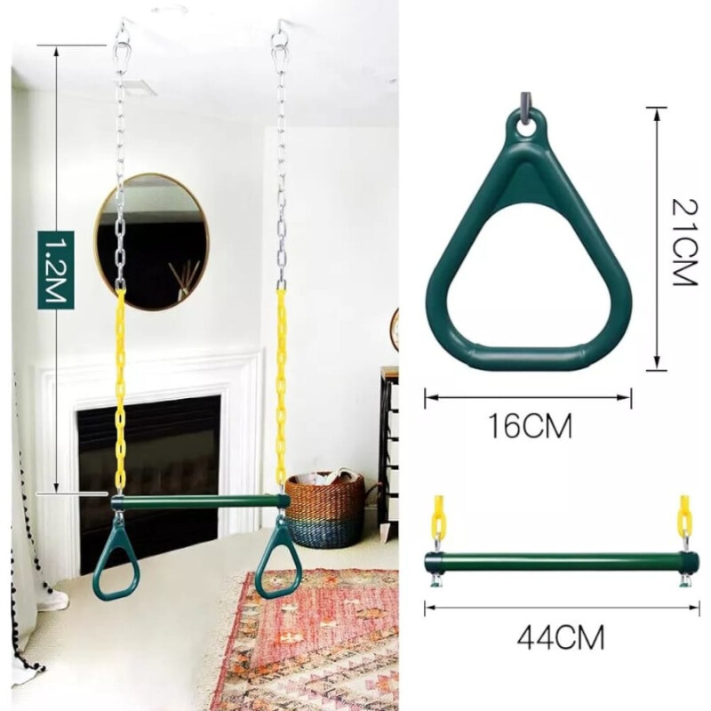 Hamaca Trapecio con Anillos Verde Hamaca Trapecio con Anillos Verde