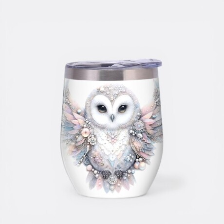 Mate Diseño Animal Aluminio Lechuza