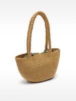 Bolso Hombro Efecto Rafia natural