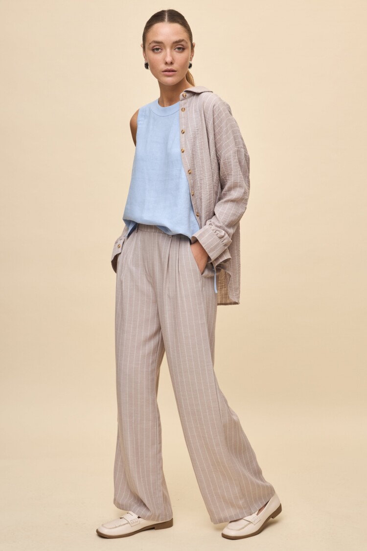 PANTALÓN CIPRES STRIPED Tostado