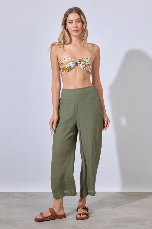 Pantalon Crop VERDE