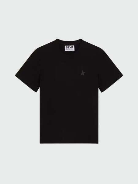 GOLDEN GOOSE - Remera con estrella negra en la parte delantera Negro