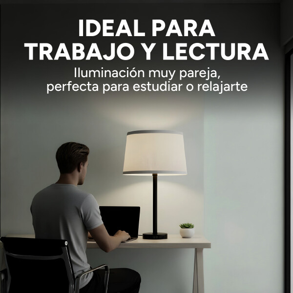 Lampara De Escritorio Mesa Portátil 220V Con Puerto Usb Color Negro