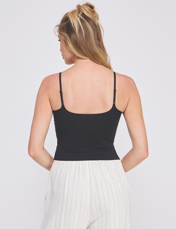 Top Crop Corse NEGRO