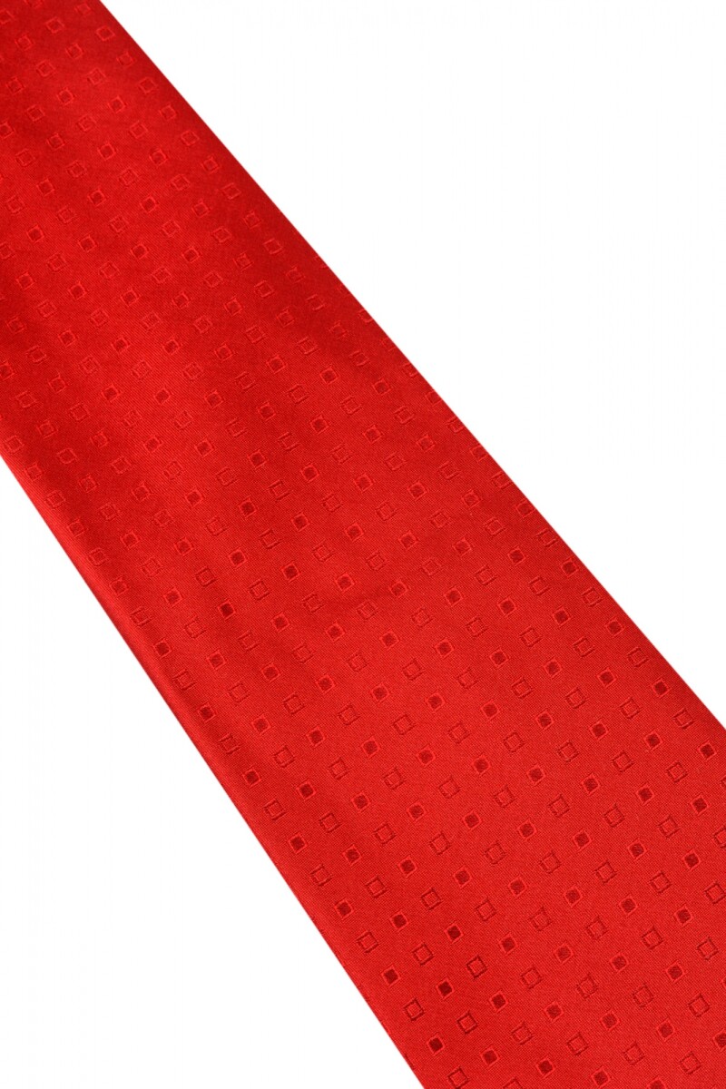 Corbata con pañuelo 8 cm VERMELHO