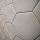 CERAMICA PARA PARED HEXAGONAL CON RELIEVE BLANCO SERIE HEX-CONNECT CERAL GAMAS DE BLANCO