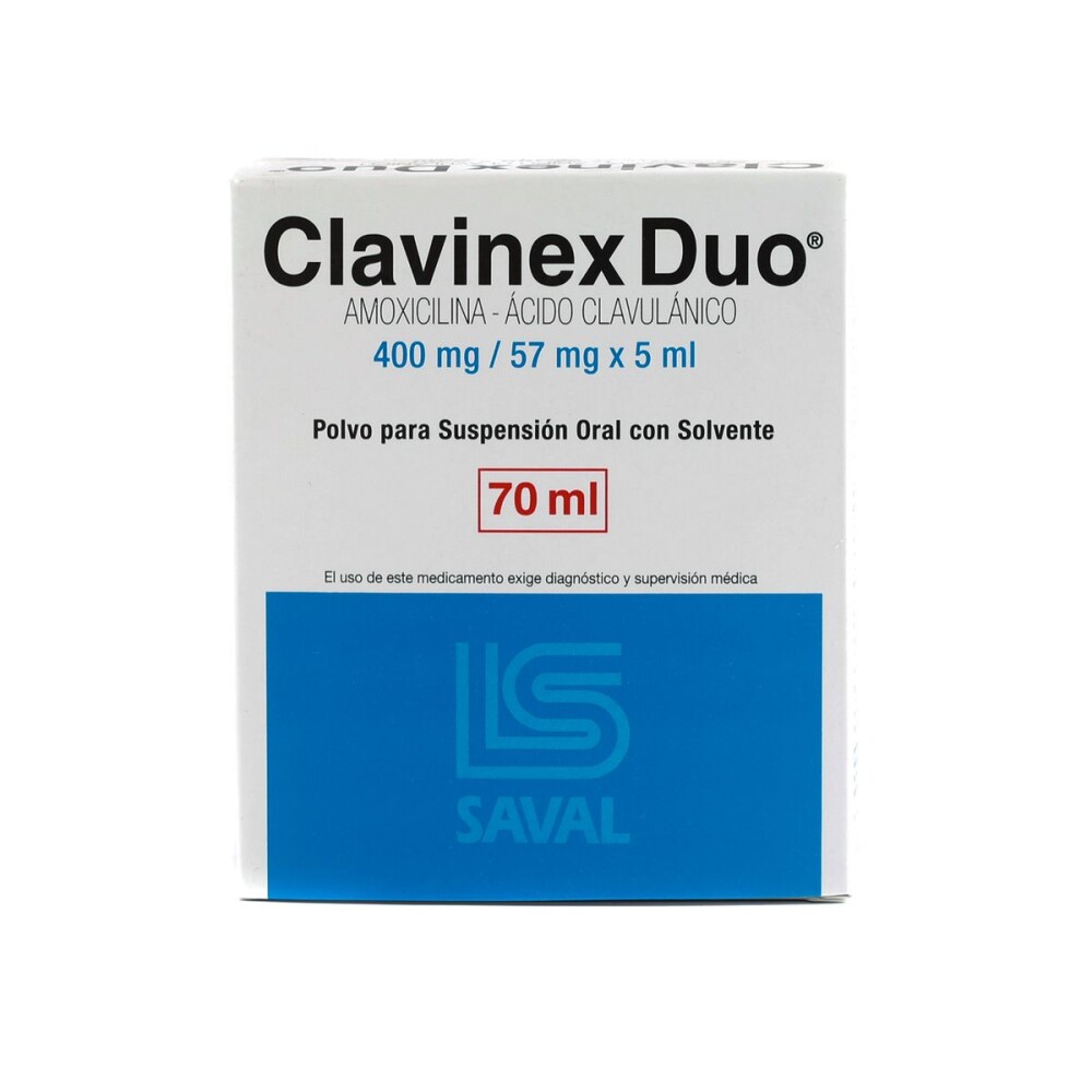CLAVINEX DUO SUSP. FRASCO X 70 ML. única