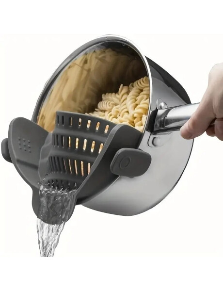 COLADOR SILICONA CON CLIP P/OLLA 21X9CM BEIGE COLADOR SILICONA CON CLIP P/OLLA 21X9CM BEIGE