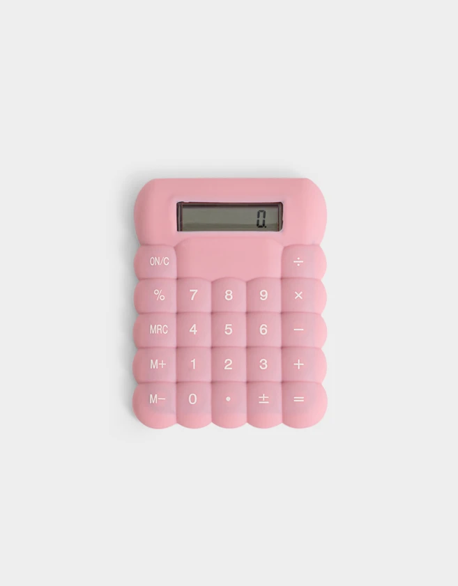 Útiles Varios Liso Calculadora Bubble - Rosa Claro