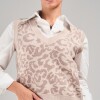 Chaleco Animal Print Slowly Beige Off
