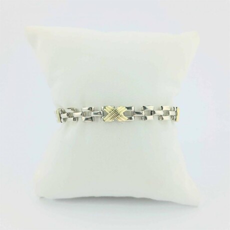 Pulsera panter de plata 925 y double en oro 18 ktes. Pulsera panter de plata 925 y double en oro 18 ktes.