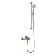 Griferia De Ducha Exterior Linea Viseu Aqualia Volante Palito Acero Inox Con Barra, Telefono, Flexible