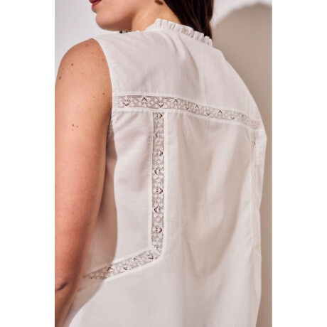 Blusa Bordada Off White