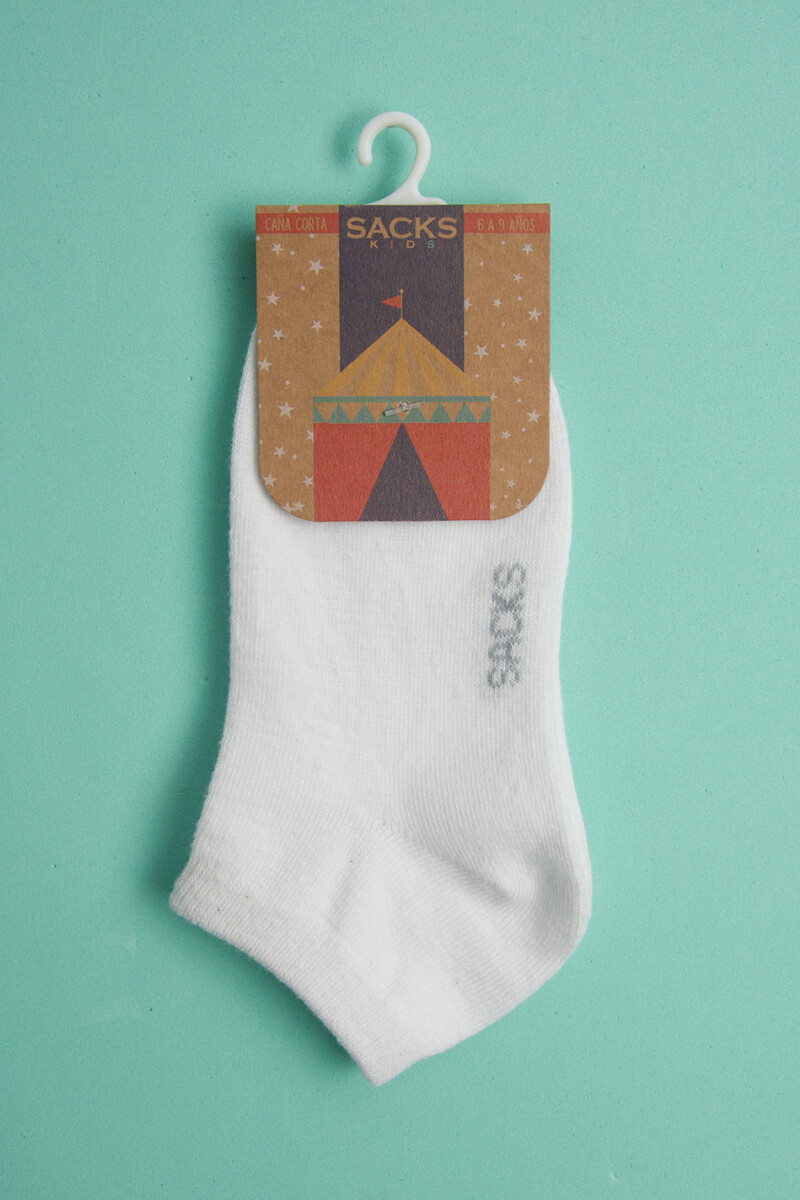 Medias ciclista lisas Blanco