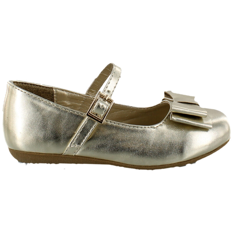 Balerinas Infantiles Croco Kids Zapato Dorado Claro