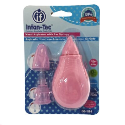 Aspirador Nasal Baby Infantec Rosa Aspirador Nasal Baby Infantec Rosa