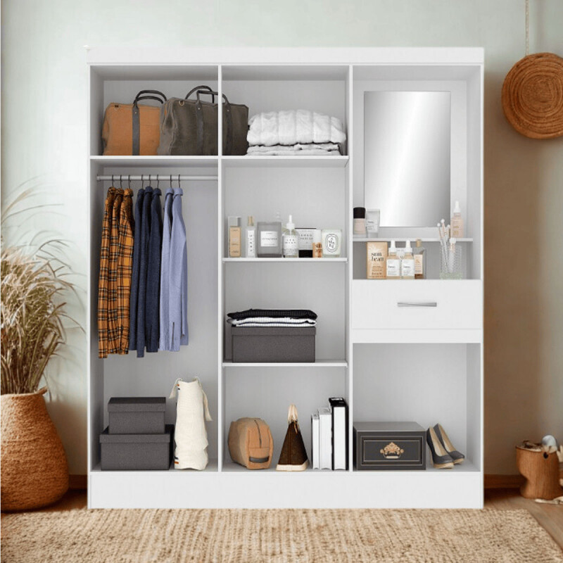 ROPERO MOBILI JASMIN 5Ptas + 1Cajon + Tocador -BLANCO N/A