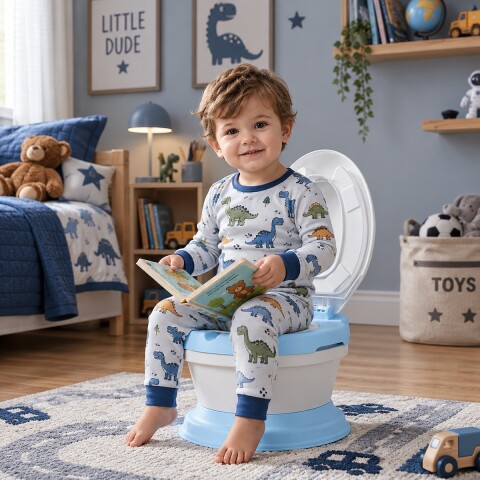 Pelela inodoro para bebes y niños con tapa y asiento infantil IMBACK Color Celeste Pelela inodoro para bebes y niños con tapa y asiento infantil IMBACK Color Celeste