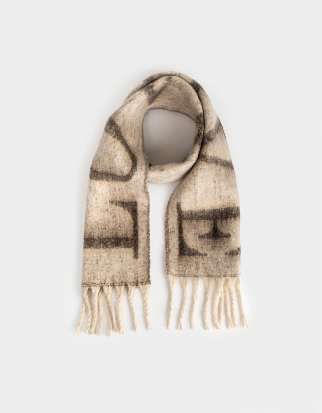 Bufandas Bufanda Estampa Love - Blanco Crudo