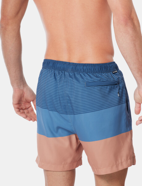 SHORT DE BAÑO RAYADO Azul