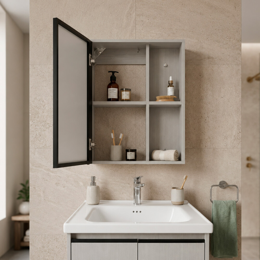 CONJUNTO DE BAÑO HABITARE MODELO 308-60 / MUEBLE+ BACHA + ESPEJO Conjunto De Baño Habitare Modelo 308-60 / Mueble+ Bacha + Espejo
