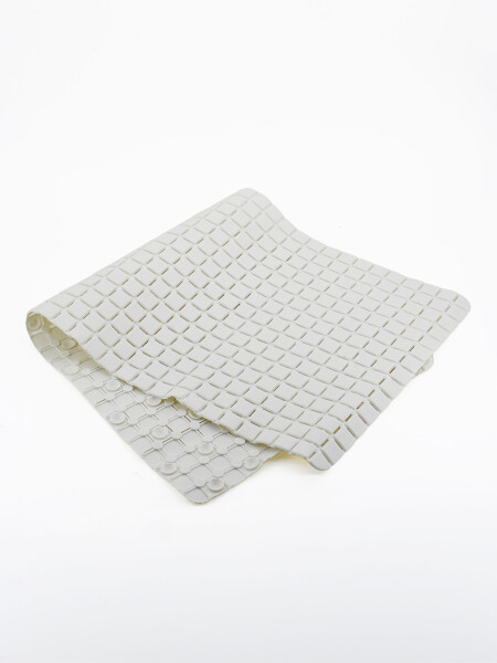 ALFOMBRA ANTIDESLIZ CUADROS BLANCO