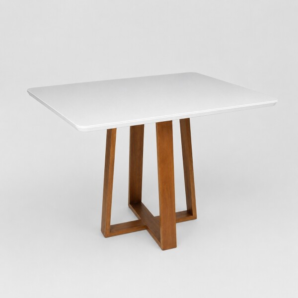 Mesa ComboHome Jade Rectangular Laqueada 120x80 cm Comedor Blanco 1