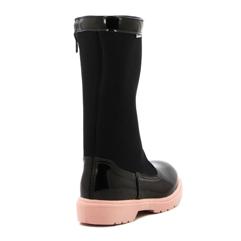 Molekinha Bota Infantil Charol Negro