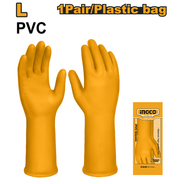 GUANTE LATEX INGCO TALLE L HGVP01 GUANTE LATEX INGCO TALLE L HGVP01