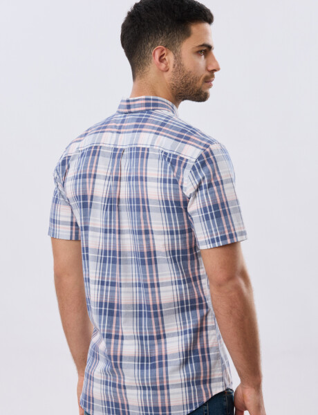 CAMISA CUADROS Coral