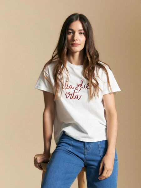 T-SHIRT ALLIE ALMENDRO BLANCO