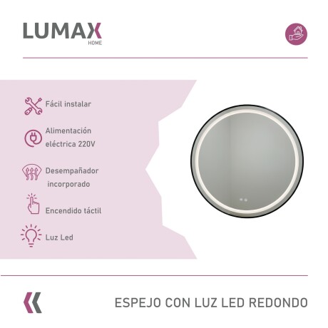 Espejo redondo Luz Led Lumax 80 cm Espejo redondo Luz Led Lumax 80 cm