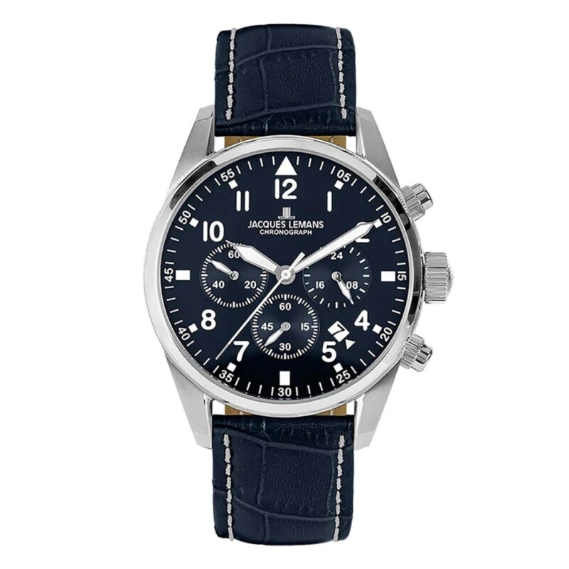 Reloj Jacques Lemans 42-2B para hombre con correa de cuero Reloj Jacques Lemans 42-2b Para Hombre Con Correa De Cuero