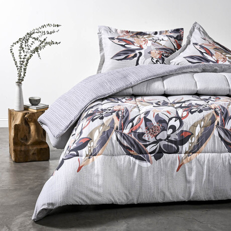 Acolchado Cannon Queen c/2 Fundas Polialgodón Guata Térmica Abbys