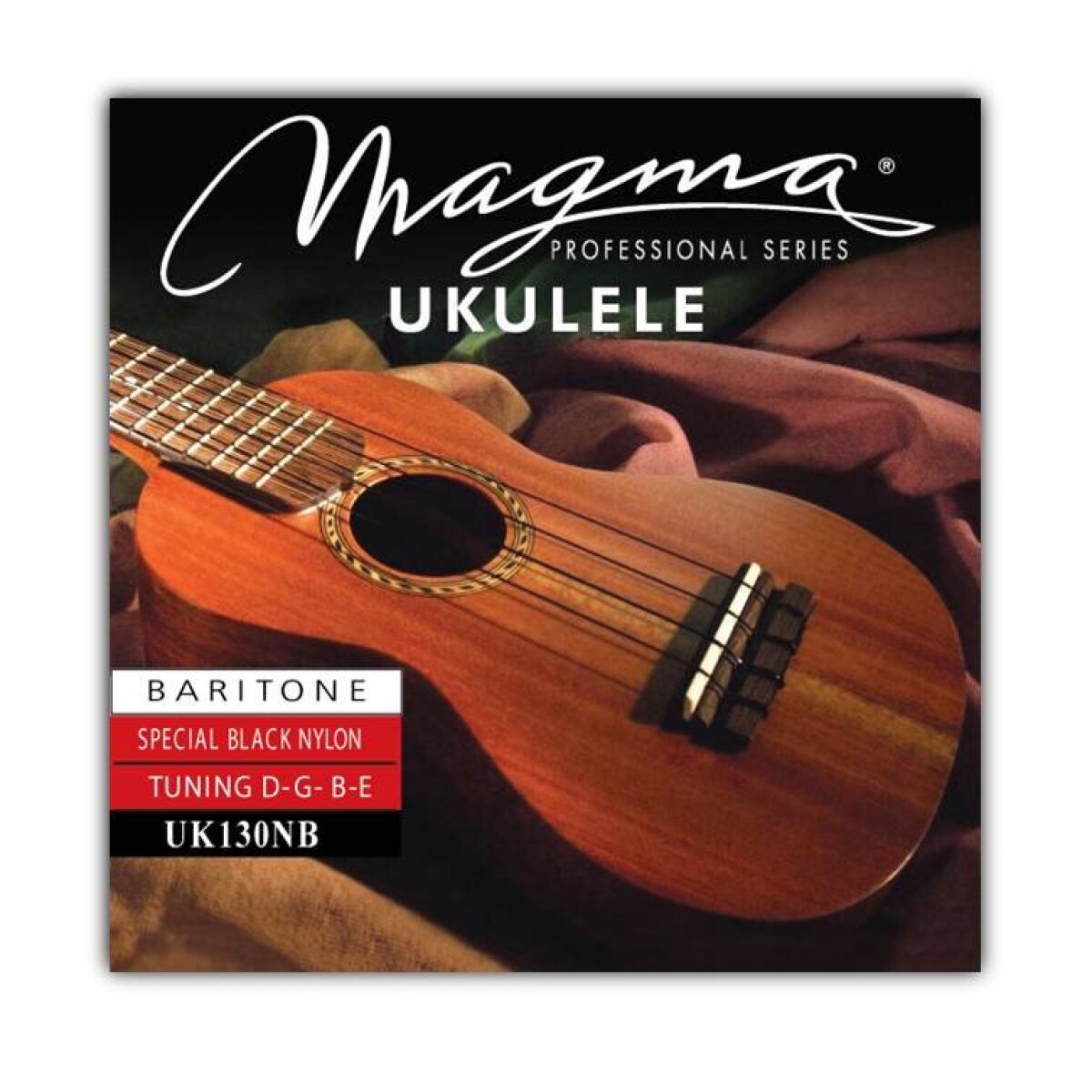 Encordado Magma Ukulele Baritone N Black Hawaiia UK130NB 