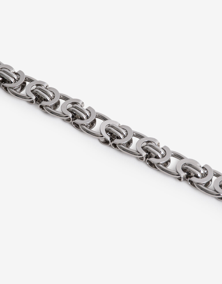 Collares Cortos Metal Collar Corto Cadena Metal - Plateado Rodio