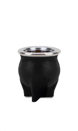 MATE DE CERÁMICA CHICO DELTA ENGRASADO NEGRO