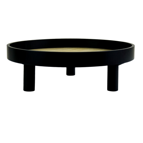 BANDEJA MADERA REDONDA NEGRA 35CM DIAM 11.8CM ALTO C/PIE BANDEJA MADERA REDONDA NEGRA 35CM DIAM 11.8CM ALTO C/PIE