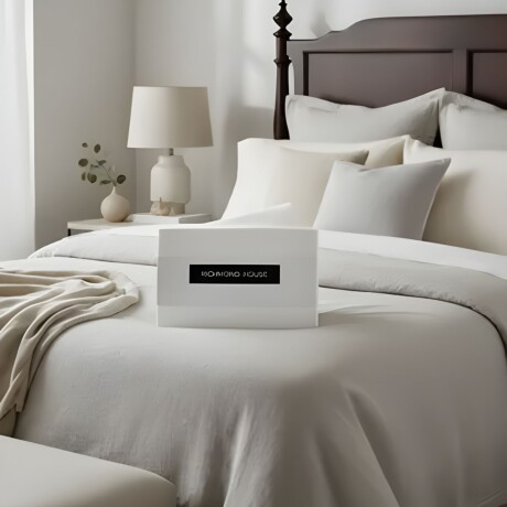 Juego Sábanas Richmond House 1 Plaza Y Media Lisa Blanca