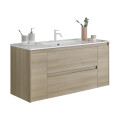 MUEBLE DE BAÑO ALFA 120 CM ROBLE NÓRDICO CON MESADA Mueble De Baño Alfa 120 Cm Roble Nórdico Con Mesada