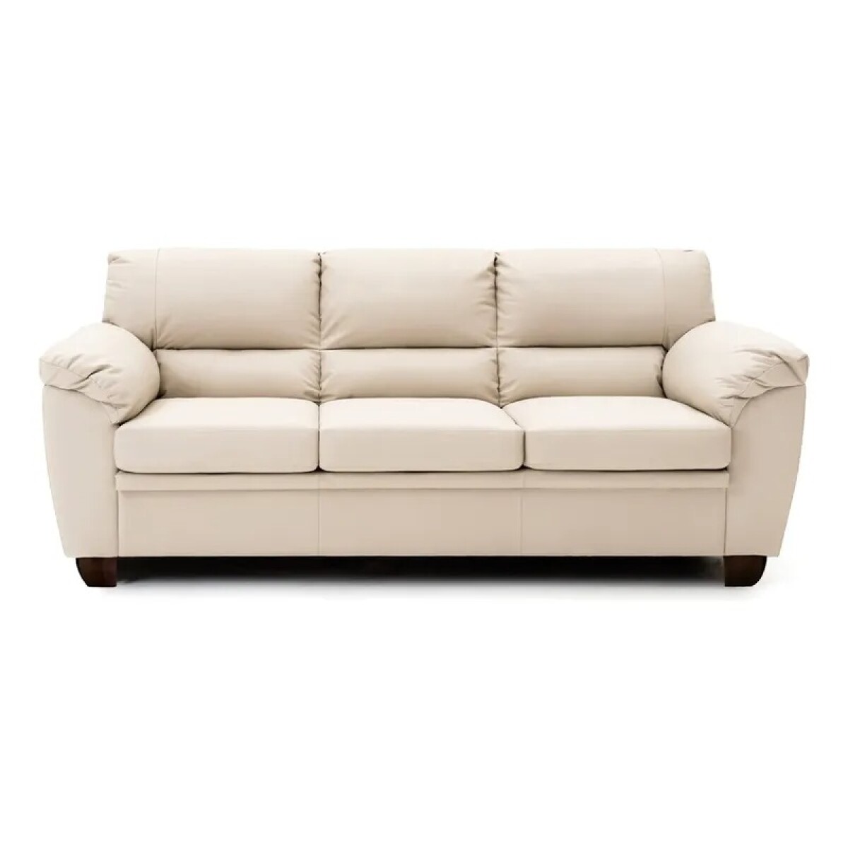SOFA 3 CUERPOS MODELO ALIAS - 100 % EN CUERO - COLOR PERLA MATE 