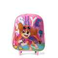 Mochila Paw Patrol Skye Con Carro Rosado - Fucsia