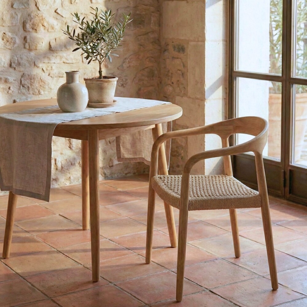 Silla de Comedor Madera natural Beige Bali - Origen Silla de Comedor Madera natural Beige Bali - Origen