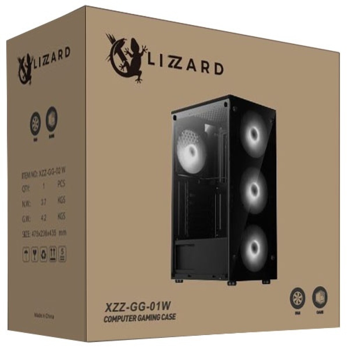 Gabinete Gamer Xlizzard GAB152 para Fuente Atx 