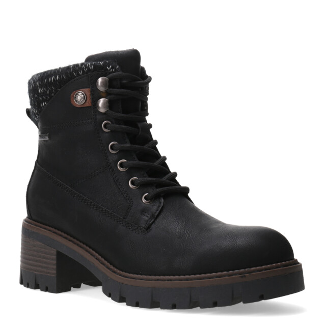 Botas de Mujer Miss Carol MOUNTY acordonada con Taco Negro