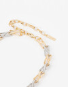 Collares Cortos Metal Collar Corto Eslabones Biplating - Plateado