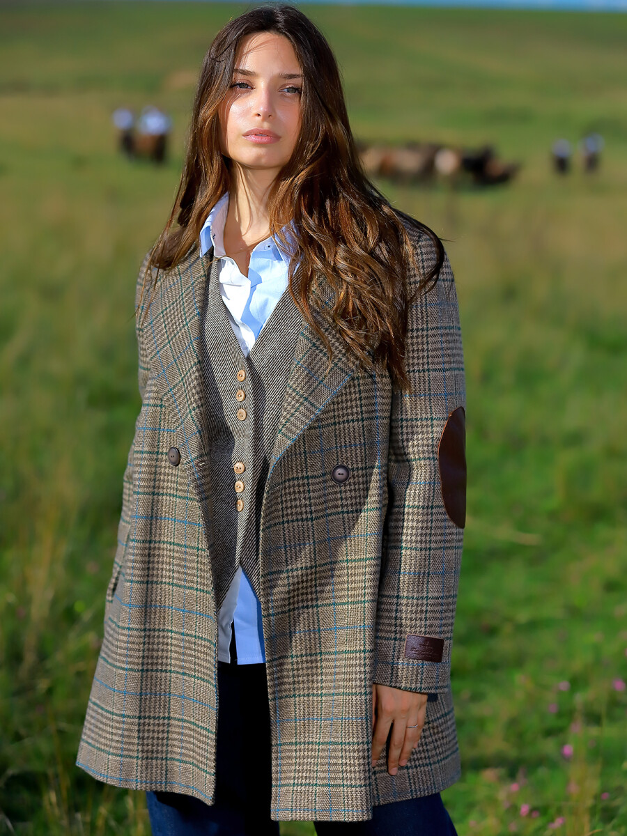 Blazer Largo Berlín - Cuadros 