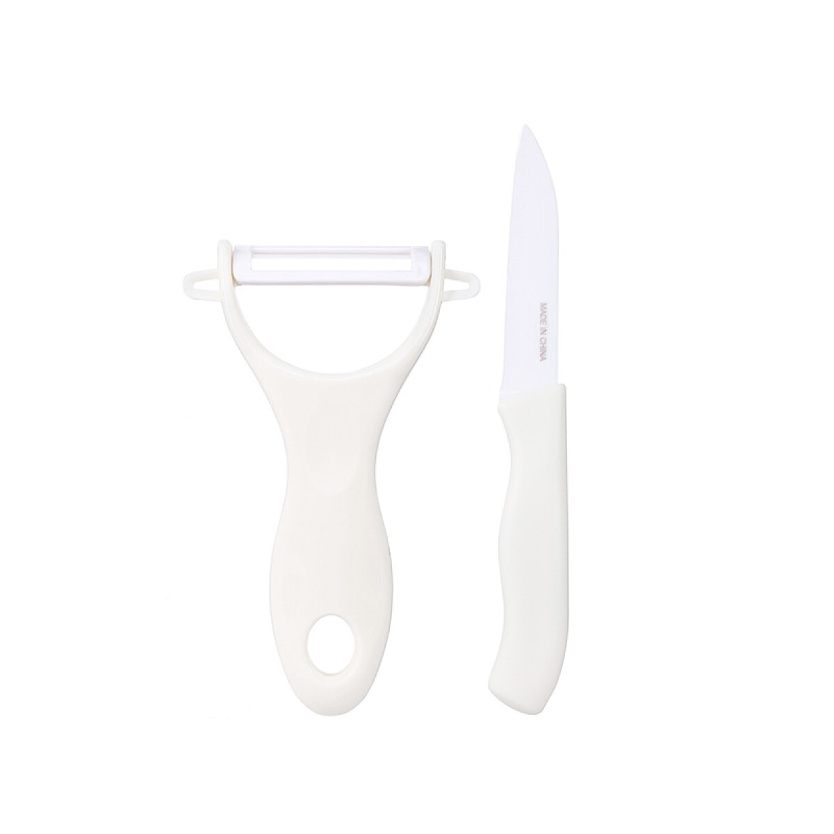 Set cuchillo y pelador - blanco 